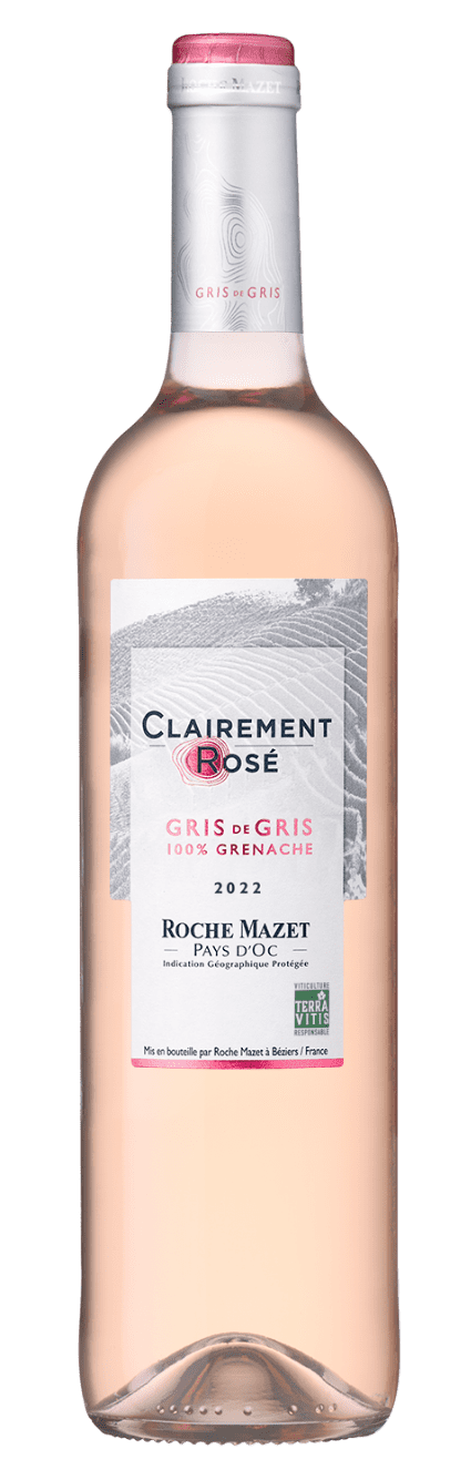 bouteille clairement rose